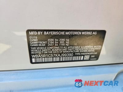 Zdjęcie 12 z 12 samochodu: 2019 BMW 330I VIN:WBA5R1C57KAJ99390 - miniatura