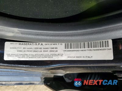 Zdjęcie 13 z 13 samochodu: 2016 MASERATI QUATTROPORTE S VIN:ZAM56RPA3G1168707 - miniatura