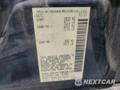 Zdjęcie 12 z 12 samochodu: 2015 NISSAN ALTIMA VIN:1N4AL3AP1FN380850 - miniatura