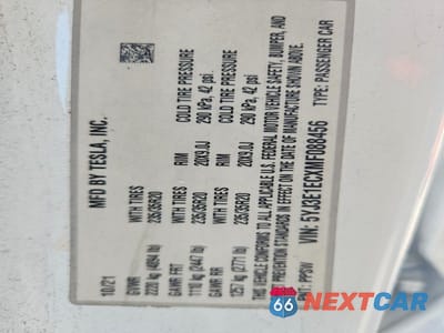 Zdjęcie 12 z 12 samochodu: 2021 TESLA MODEL 3 VIN:5YJ3E1ECXMF088456 - miniatura