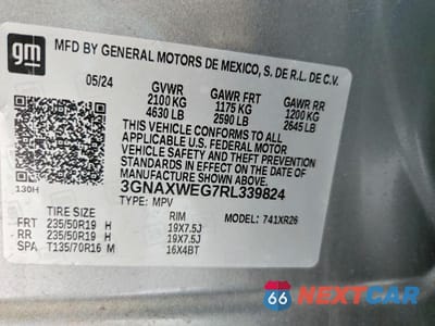 Zdjęcie 14 z 14 samochodu: 2024 CHEVROLET EQUINOX RS VIN:3GNAXWEG7RL339824 - miniatura