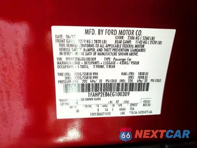 Zdjęcie 12 z 12 samochodu: 2014 FORD TAURUS SEL VIN:1FAHP2E86EG100309 - miniatura