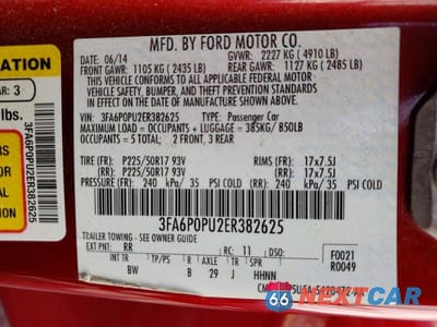 Zdjęcie 12 z 12 samochodu: 2014 FORD FUSION SE PHEV VIN:3FA6P0PU2ER382625 - miniatura