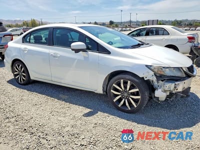 Czwarte zdjęcie samochodu z boku: 2015 HONDA CIVIC EXL VIN:19XFB2F9XFE270777 - miniatura