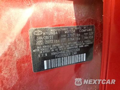 Zdjęcie 12 z 12 samochodu: 2011 HYUNDAI ELANTRA GLS VIN:KMHDH4AE2BU101009 - miniatura