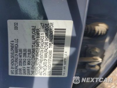Zdjęcie 12 z 12 samochodu: 2022 HONDA ACCORD SPORT VIN:1HGCV1F37NA034560 - miniatura