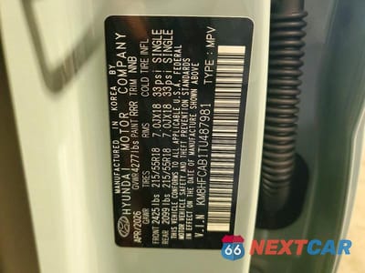Zdjęcie 13 z 13 samochodu: 2026 HYUNDAI KONA SEL SPORT VIN:KM8HFCAB1TU487981 - miniatura