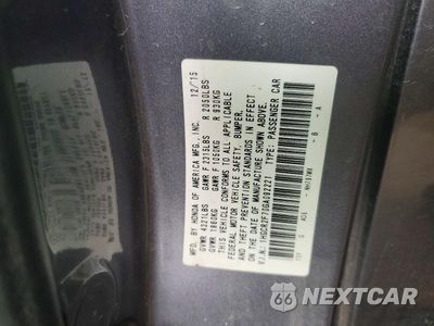 Zdjęcie 12 z 12 samochodu: 2016 HONDA ACCORD EX VIN:1HGCR2F70GA092221 - miniatura