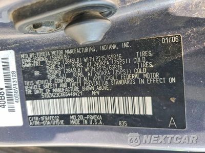 Zdjęcie 13 z 13 samochodu: 2006 TOYOTA SIENNA CE 7 PASSENGER VIN:5TDZA23CX6S448421 - miniatura