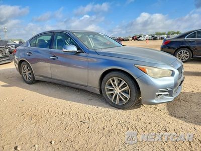 Czwarte zdjęcie samochodu z boku: 2014 INFINITI Q50 PREMIUM VIN:JN1BV7AR8EM699087 - miniatura