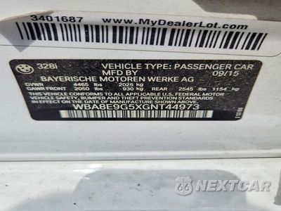 Zdjęcie 12 z 12 samochodu: 2016 BMW 328 I SULEV VIN:WBA8E9G5XGNT44973 - miniatura