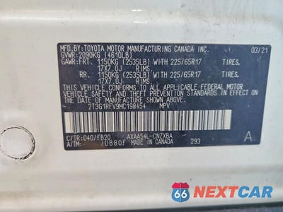 Zdjęcie 13 z 13 samochodu: 2021 TOYOTA RAV4 LE VIN:2T3G1RFV9MC198454 - miniatura
