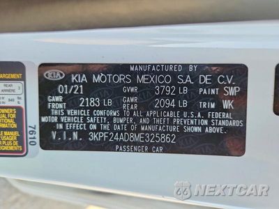 Zdjęcie 12 z 12 samochodu: 2021 KIA FORTE LXS VIN:3KPF24AD8ME325862 - miniatura