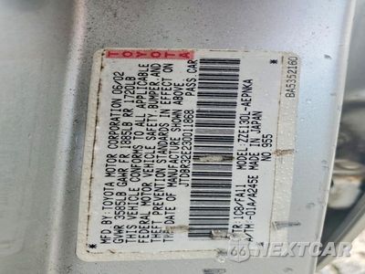 Zdjęcie 12 z 12 samochodu: 2003 TOYOTA COROLLA LE VIN:JTDBR32E230011868 - miniatura
