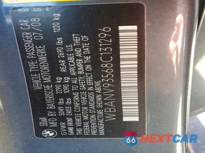 Zdjęcie 12 z 12 samochodu: 2008 BMW 535 XI VIN:WBANV93568C131296 - miniatura