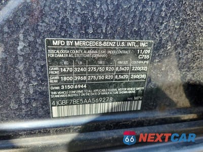 Zdjęcie 13 z 13 samochodu: 2010 MERCEDES-BENZ GL 450 4MATIC VIN:4JGBF7BE5AA569278 - miniatura