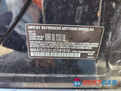 Zdjęcie 13 z 13 samochodu: 2018 BMW 740 I VIN:WBA7E2C51JG741976 - miniatura