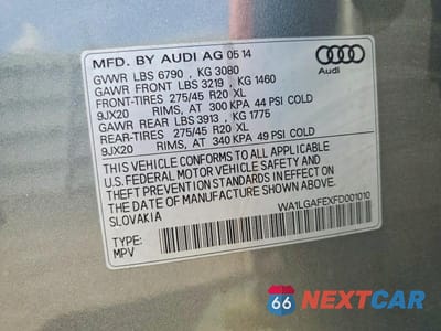 Zdjęcie 13 z 13 samochodu: 2015 AUDI Q7 PREMIUM PLUS VIN:WA1LGAFEXFD001010 - miniatura