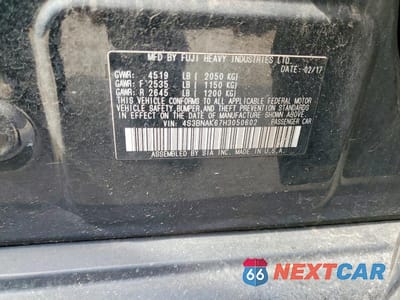 Zdjęcie 12 z 12 samochodu: 2017 SUBARU LEGACY 2.5I LIMITED VIN:4S3BNAK67H3050602 - miniatura