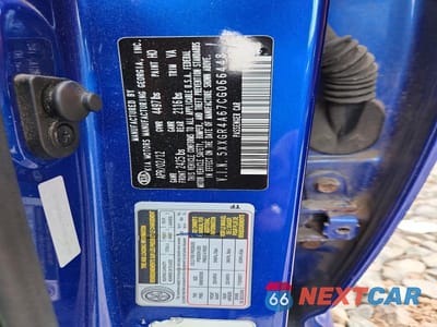 Zdjęcie 12 z 12 samochodu: 2012 KIA OPTIMA SX VIN:5XXGR4A67CG066448 - miniatura