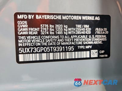 Zdjęcie 13 z 13 samochodu: 2026 BMW X3 M50 VIN:5UX73GP05T9391195 - miniatura