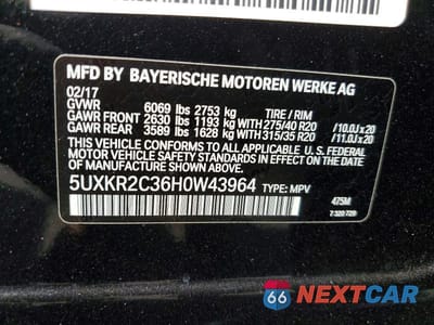 Zdjęcie 13 z 13 samochodu: 2017 BMW X5 SDRIVE35I VIN:5UXKR2C36H0W43964 - miniatura