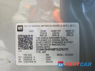 Zdjęcie 13 z 13 samochodu: 2023 CHEVROLET BLAZER 2LT VIN:3GNKBHR48PS229270 - miniatura