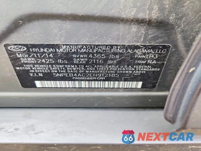 Zdjęcie 12 z 12 samochodu: 2014 HYUNDAI SONATA GLS VIN:5NPEB4AC2EH912185 - miniatura