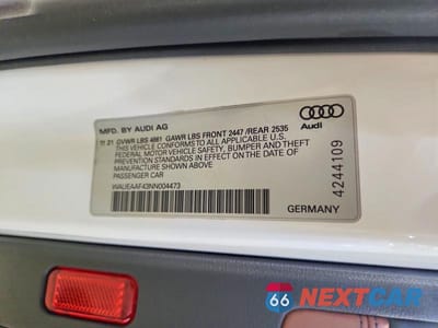 Zdjęcie 13 z 13 samochodu: 2022 AUDI A4 PREMIUM PLUS 45 VIN:WAUEAAF43NN004473 - miniatura