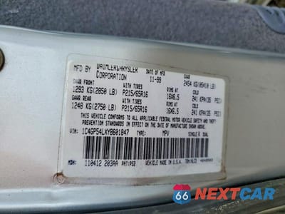 Zdjęcie 14 z 14 samochodu: 2000 CHRYSLER TOWN & COUNTRY LXI VIN:1C4GP54LXYB601847 - miniatura