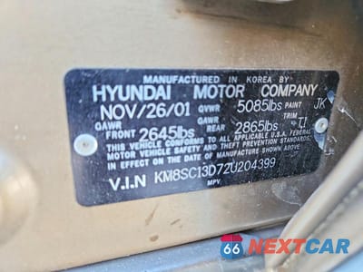 Zdjęcie 13 z 13 samochodu: 2002 HYUNDAI SANTA FE GLS VIN:KM8SC13D72U204399 - miniatura