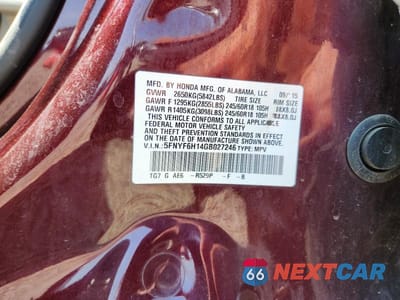 Zdjęcie 14 z 14 samochodu: 2016 HONDA PILOT LX VIN:5FNYF6H14GB027246 - miniatura
