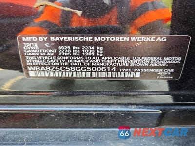 Zdjęcie 12 z 12 samochodu: 2016 BMW 328 XIGT SULEV VIN:WBA8Z5C58GG500614 - miniatura