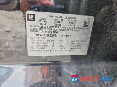 Zdjęcie 13 z 13 samochodu: 2017 GMC YUKON SLE VIN:1GKS2AKC5HR209181 - miniatura