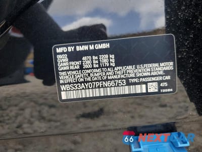 Zdjęcie 13 z 13 samochodu: 2023 BMW M3 COMPETITION VIN:WBS33AY07PFN66753 - miniatura