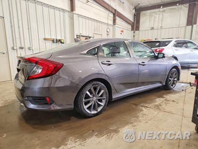 Trzecie zdjęcie samochodu z tyłu: 2019 HONDA CIVIC EX VIN:19XFC1F33KE002702 - miniatura