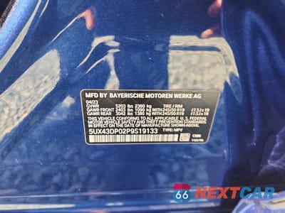 Zdjęcie 13 z 13 samochodu: 2023 BMW X3 SDRIVE30I VIN:5UX43DP02P9S19133 - miniatura