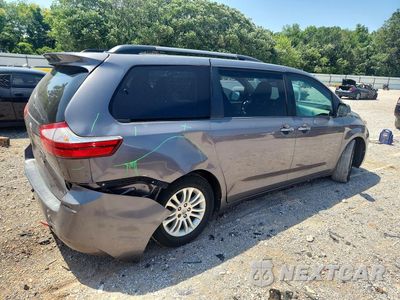 Trzecie zdjęcie samochodu z tyłu: 2015 TOYOTA SIENNA XLE 8-PASSENGER VIN:5TDYK3DC8FS641809 - miniatura