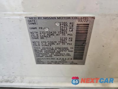 Zdjęcie 13 z 13 samochodu: 2022 NISSAN MURANO SV VIN:5N1AZ2BS3NC124124 - miniatura