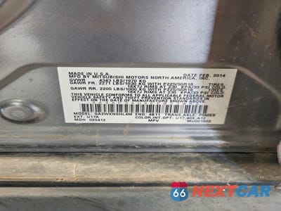 Zdjęcie 13 z 13 samochodu: 2014 MITSUBISHI OUTLANDER SPORT ES VIN:4A4AP3AU4EE023058 - miniatura