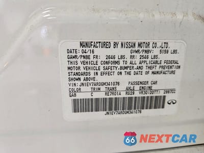 Zdjęcie 13 z 13 samochodu: 2016 INFI Q50 PREMIU VIN:JN1EV7AR0GM341076 - miniatura