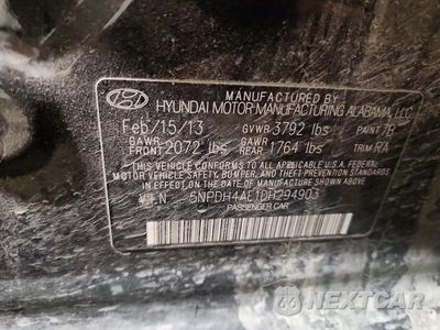 Zdjęcie 12 z 12 samochodu: 2013 HYUNDAI ELANTRA GLS VIN:5NPDH4AE1DH294903 - miniatura