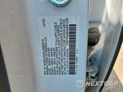 Zdjęcie 12 z 12 samochodu: 2022 HONDA ACCORD SPORT VIN:1HGCV2F31NA025536 - miniatura