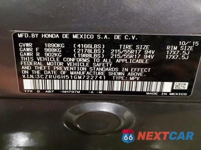 Zdjęcie 13 z 13 samochodu: 2016 HONDA HR-V EX VIN:3CZRU6H51GM722741 - miniatura