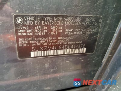 Zdjęcie 13 z 13 samochodu: 2011 BMW X5 XDRIVE35I VIN:5UXZV4C54BL412378 - miniatura