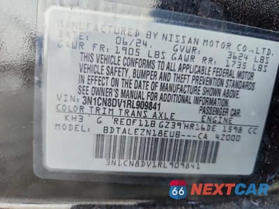 Zdjęcie 13 z 13 samochodu: 2024 NISSAN VERSA S VIN:3N1CN8DV1RL909841 - miniatura