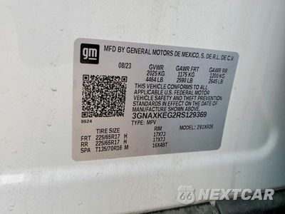 Zdjęcie 13 z 13 samochodu: 2024 CHEVROLET EQUINOX LT VIN:3GNAXKEG2RS129369 - miniatura