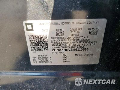 Zdjęcie 13 z 13 samochodu: 2021 CHEVROLET EQUINOX LS VIN:2GNAXHEV3M6110595 - miniatura