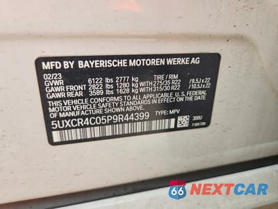 Zdjęcie 13 z 13 samochodu: 2023 BMW X5 SDRIVE 40I VIN:5UXCR4C05P9R44399 - miniatura