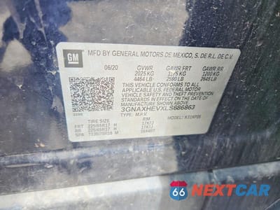 Zdjęcie 14 z 14 samochodu: 2020 CHEVROLET EQUINOX LS VIN:3GNAXHEVXLS686863 - miniatura